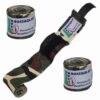 Halbelastische Boxbandagen in Grün-Braunem Camouflage-Design, ideal für Stabilisierung und Schutz.