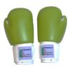 boxhandschuhe green apple aus strapazierfähigem kunstleder, mit breitem verschluss und angenähtem daumen.
