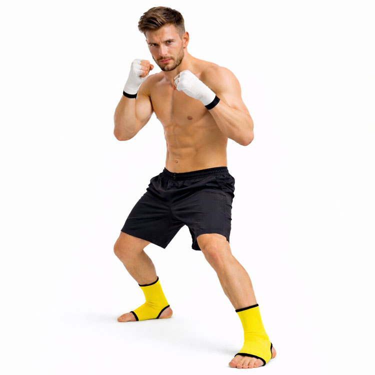 Alternative view of Fußgelenkbandagen Knöchelschoner Neon elastisch Gelb