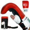 Detailansicht der robusten STRIKE Sandsackhandschuhe aus echtem Rindsleder mit ergonomischem Design.