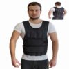 Ergonomische Gewichtsweste in Schwarz mit sicherem Verschluss – ideal für funktionelles Training.