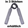 Handtrainer aus Aluminium mit drei Widerstandsstufen für intensives Unterarmtraining.