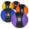 Medizinball-Set mit Gewichten von 3 kg bis 10 kg, perfekt für Fitness und Physiotherapie.