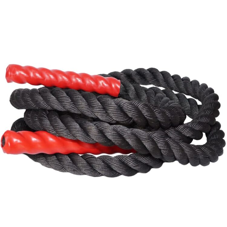 Starkes Nylon-Battle Rope mit rutschfesten Griffen für ein intensives Training.