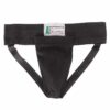 Schwarzer Tiefschutz für Herren mit auswechselbarem Pantalbecher, erhältlich in verschiedenen Größen.