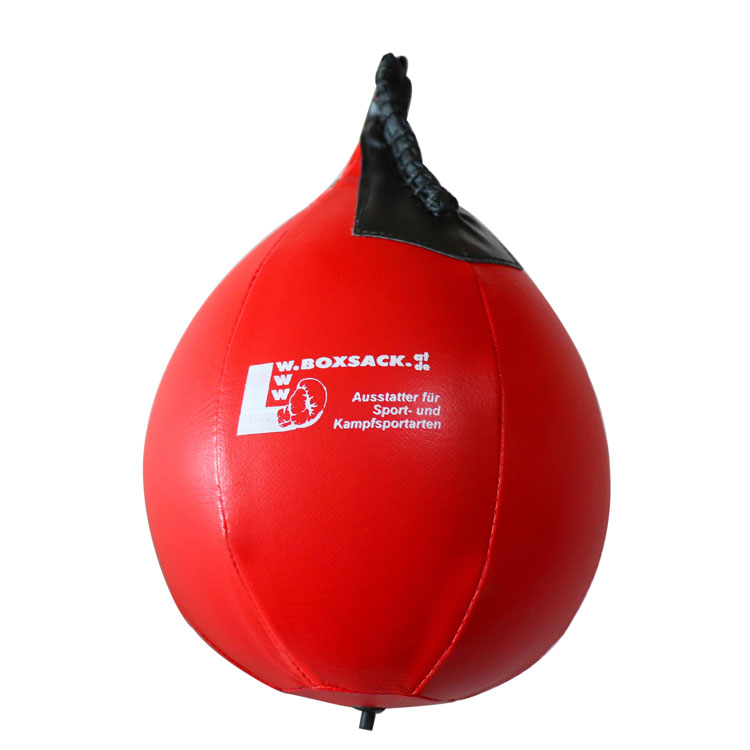 Boxbirne Speedball Kunsteder Farbe Rot mit Schlaufe
