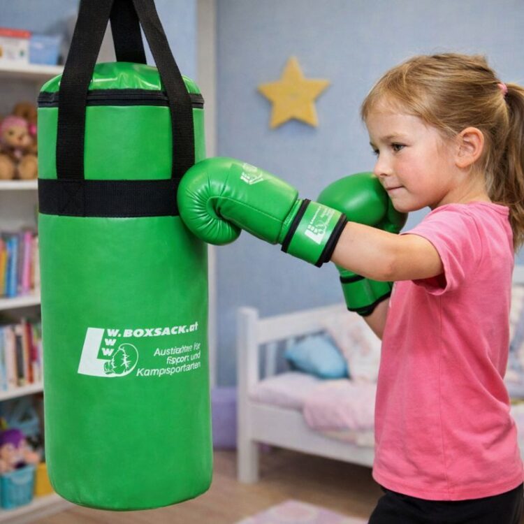 Alternative view of Boxsack Set Junior mit Boxhandschuhe Grün