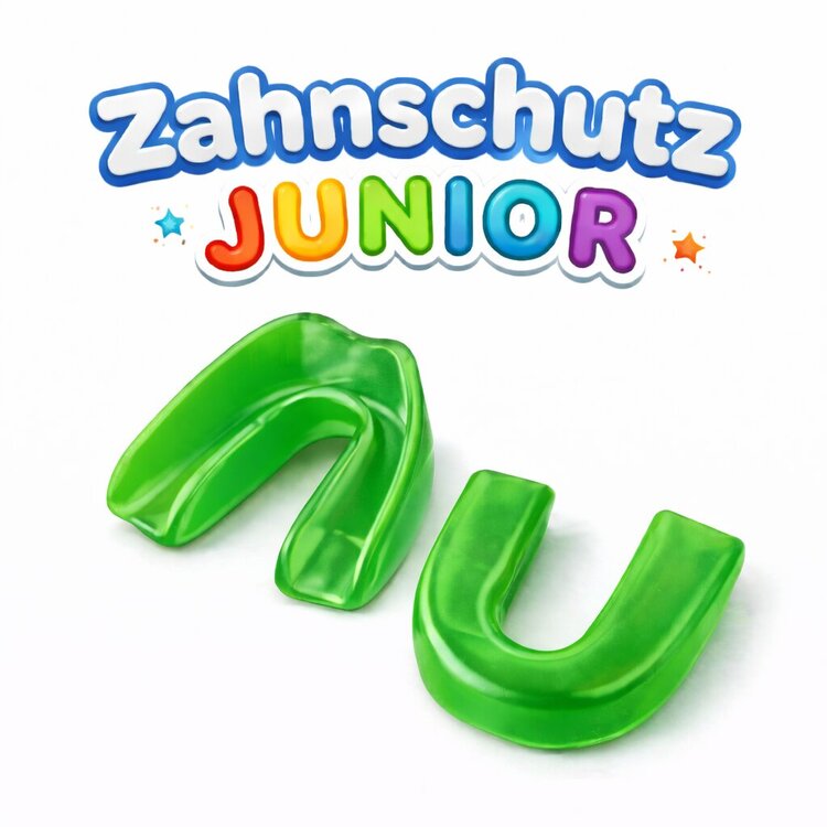 Zahnschutz JUNIOR Grün mit Dose